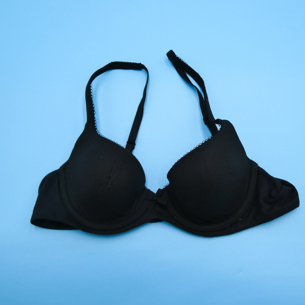 Victoria's Secret‎ Bra Womens 34A Body By Victoria Lined Demi Black Polyamide